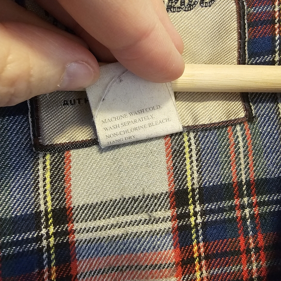 Vintage Wrangler Blue Denim Vest with Flannel Plaid Lining - Picture 5 of 12